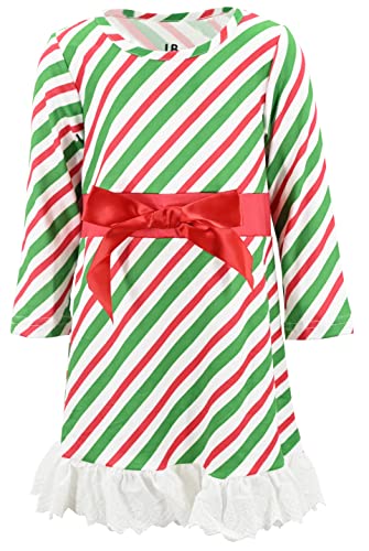 Image of Girls Long Sleeve Ruffled Dresses for Toddlers and Kids