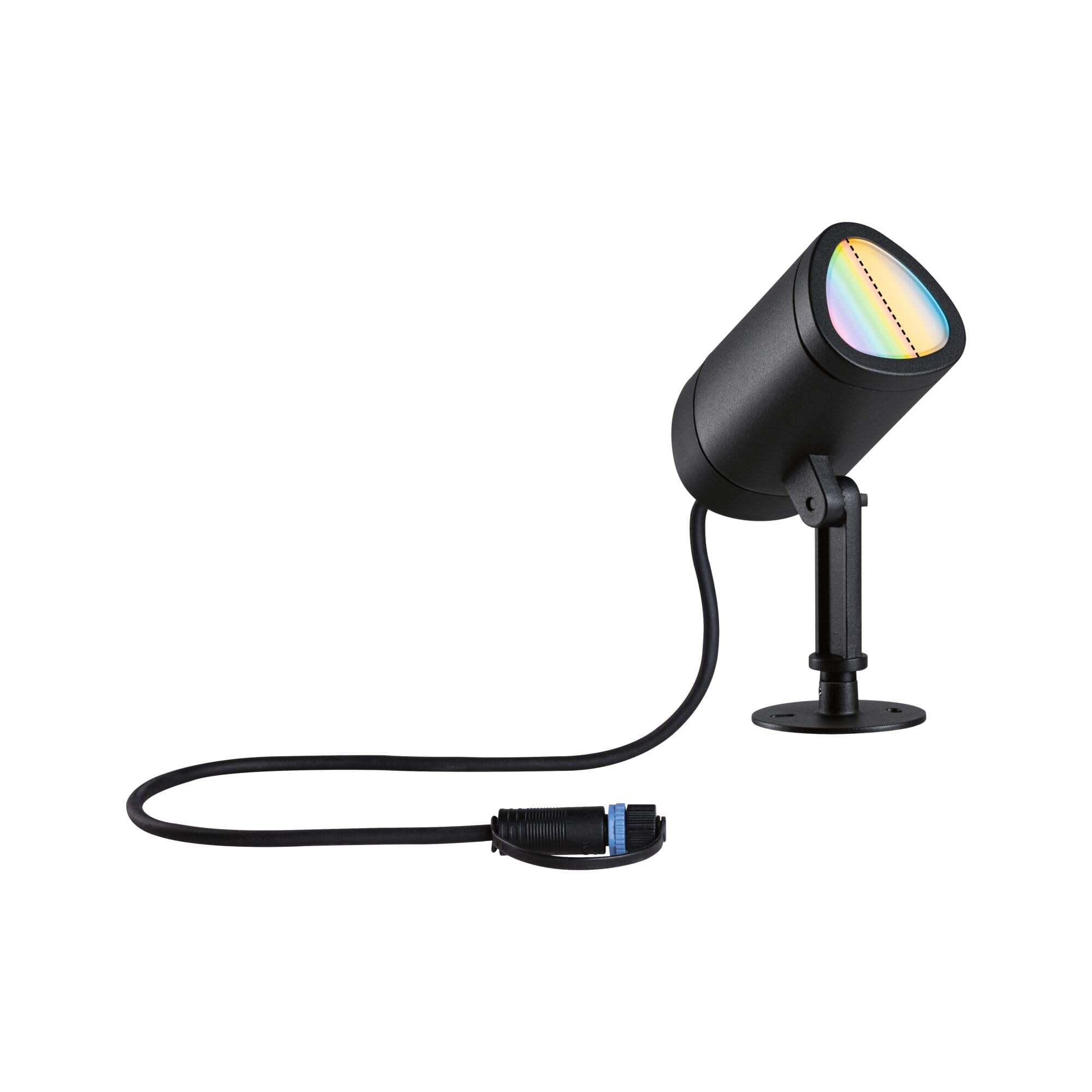 Paulmann 94849 Plug & Shine Projecteur de jardin LED Shira Smart Home Zigbee 6,5W 250lm gradable 455 mm Anthracite aluminium RGBW+