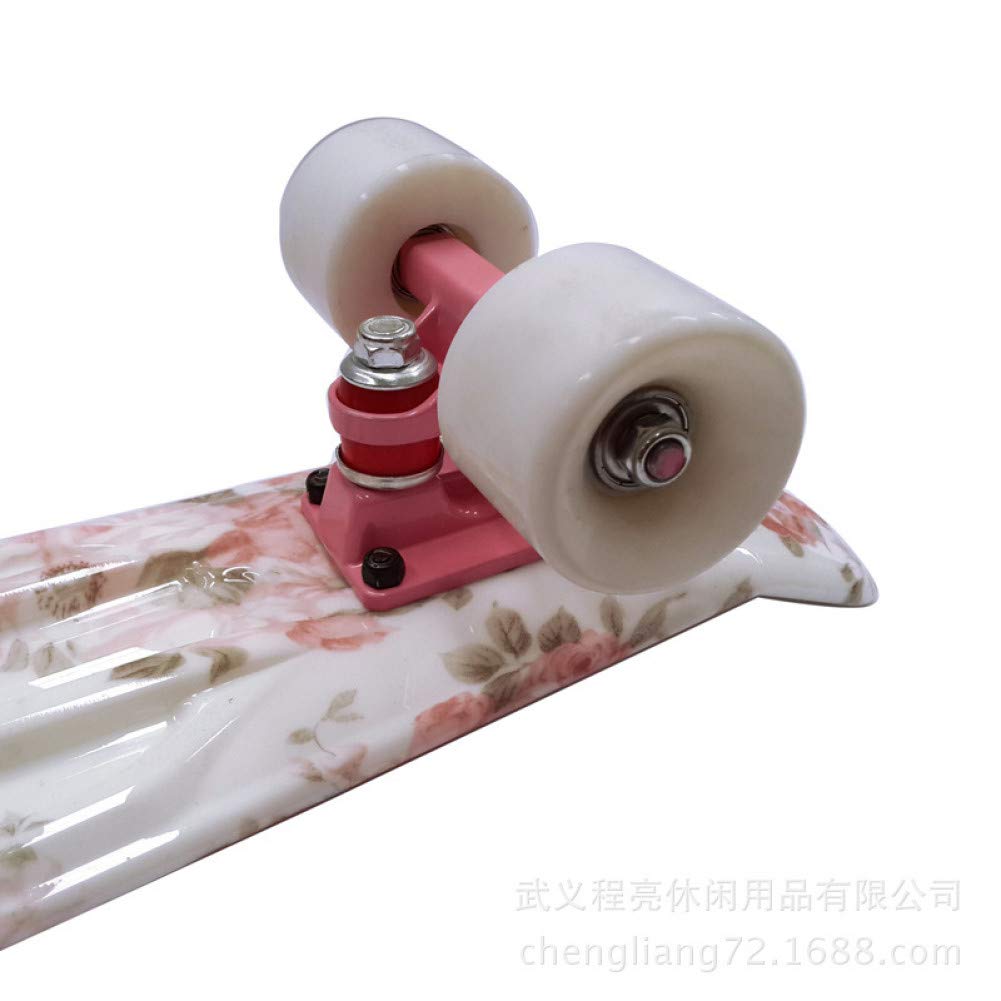 Kid's Complete Retro Plastic Skateboard with LED Light Up Wheels