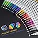 Baozun Acrylstifte Marker Stifte 24 Farben Wasserfest Acrylfarben Marker Set für Steine Scrapbooking DIY Fotoalbum Gästebuch Holz Hochzeit Schwarzes Papier Hand Lettering