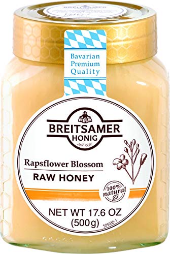 Breitsamer Miel Cremosa de Flor de Colza, 2 frascos 17.6 oz