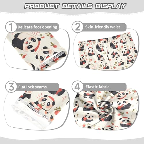senya Girls Printed Leggings Yoga Pants Panda Pattern for Kids in 4t to 10 Years, 4T3
