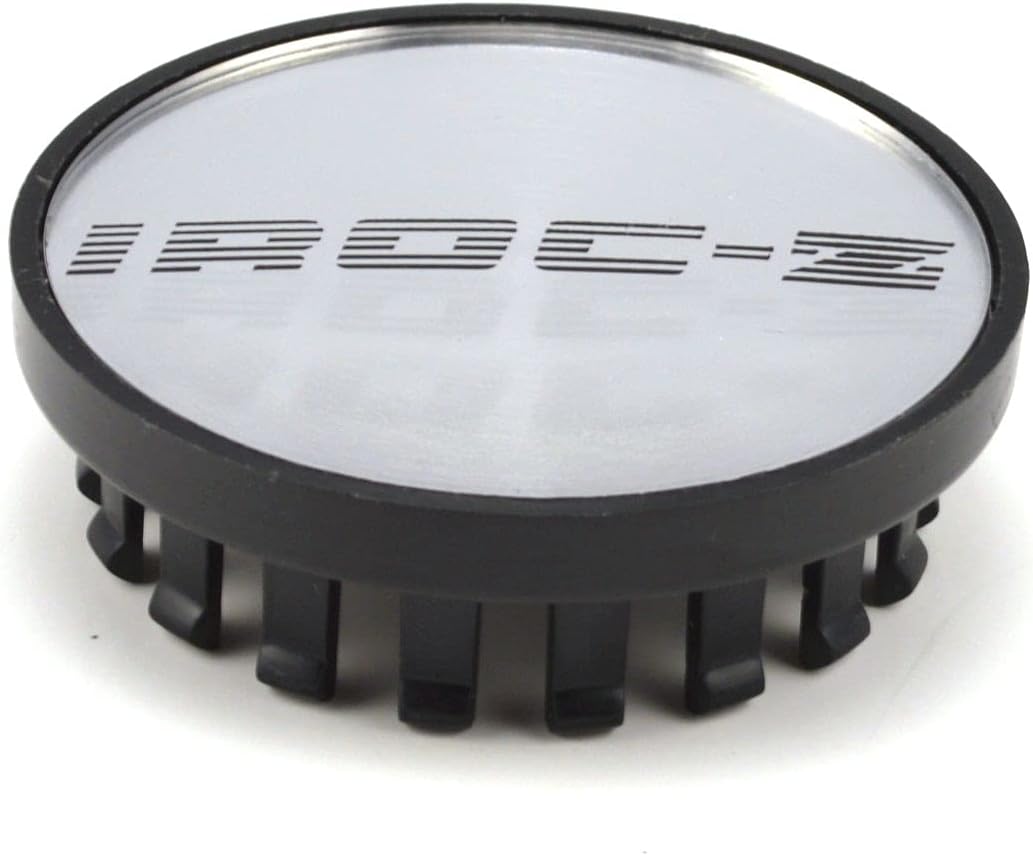Silver & Black 16 inch Wheel Hub Center Caps Set with Emblems Replacement for 1988-1990 Chevrolet IROC Z Camaro