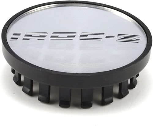 Miniatura 2 de Tapa central de rueda plateada y negra de 16 pulgadas con emblemas de repuesto para Chevrolet IROC Z Camaro 1988-1990