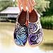 UIN Blossom Women's Fashion Floral Art Sneaker Painted Canvas Slip-On Ladies Travel Shoes (Starry Night, 10.5)