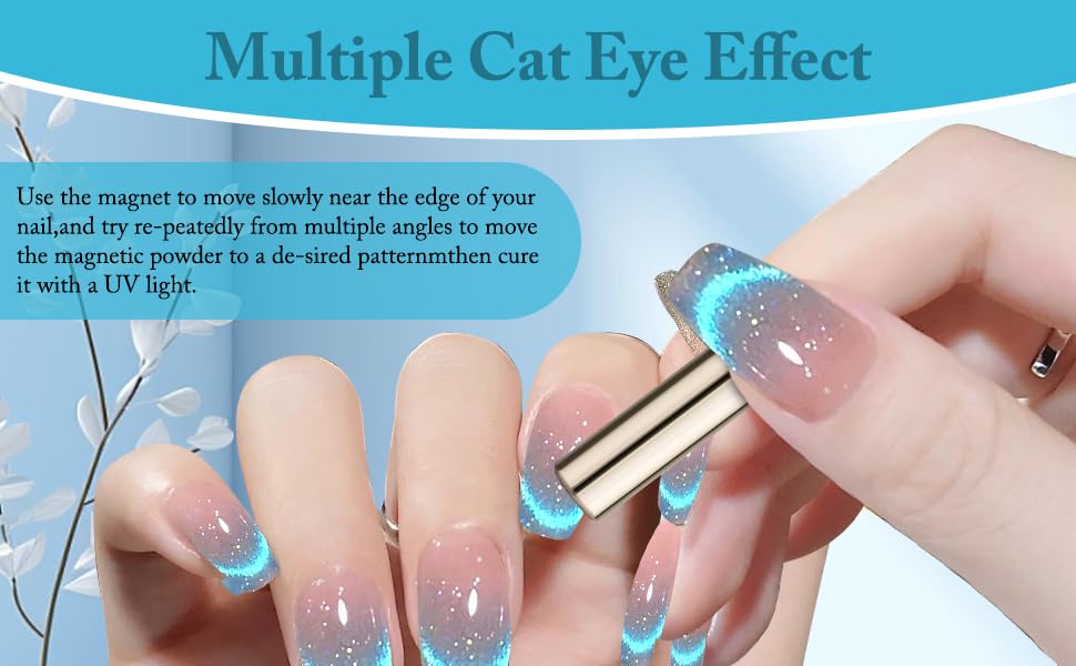 Esmalte de Gel Cat Eye con Imán 15 ml Azul miniatura 6