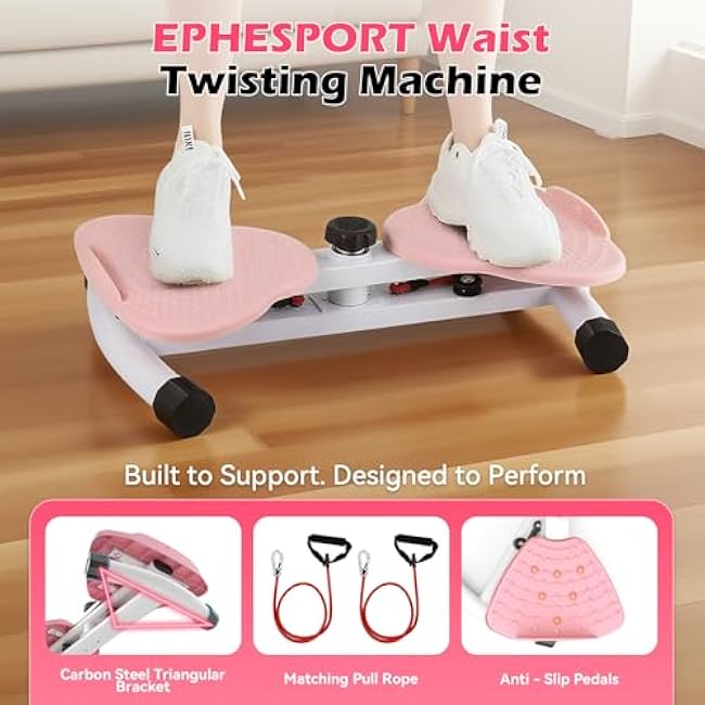 EPHESPORT Waist Twisting Machine, Ab Twister for Home Workout, Twister Board for Exercise, Full Body Slimming & Core Training, Twist Machine for Weight Loss, Compact Home Exercise Equipment