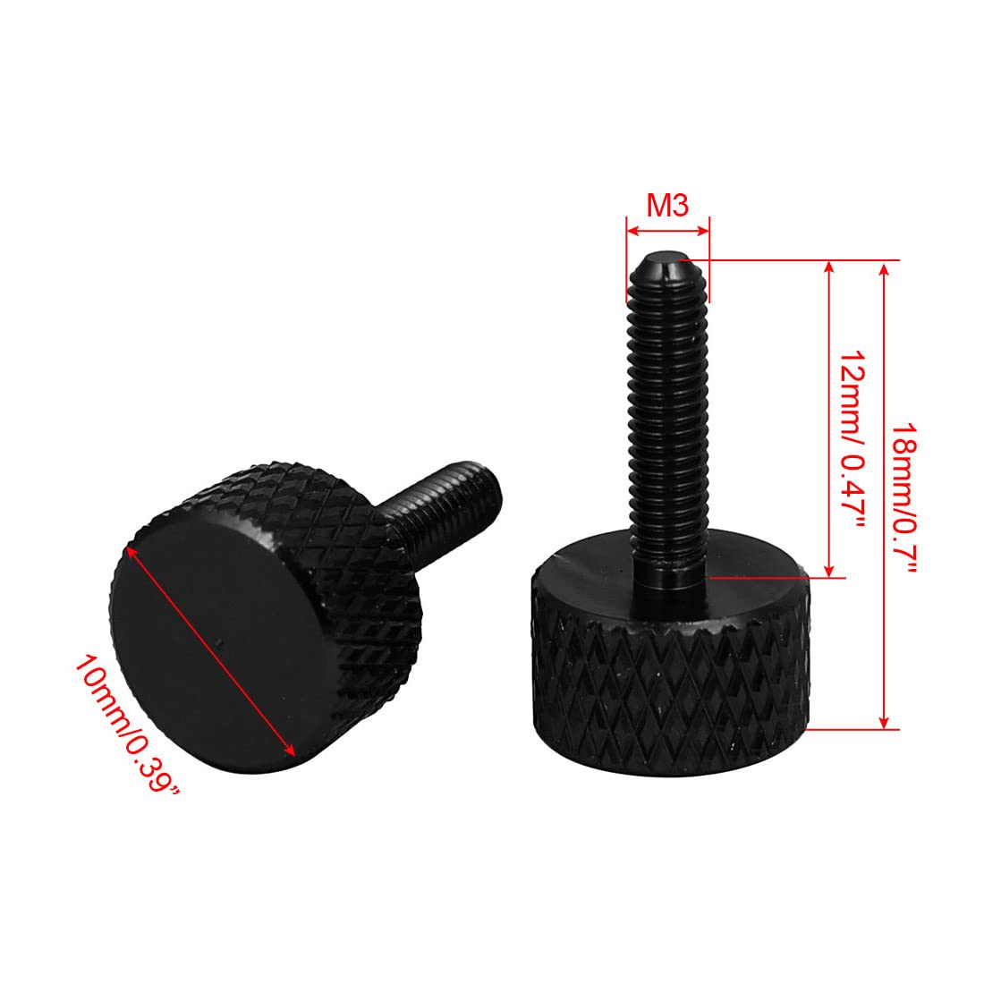 Computer Thumb Screws - M3 x 12mm, 10pcs -2