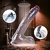 26 cm schwarzer Riesendildo, dicker realistischer Silikondildo, extra großer Riesenpenis mit riesigem, kräftigem Saugnapf, freihändiges, realistisches Kurbel-XXL-Analspielzeug für Frauen und Paare #4