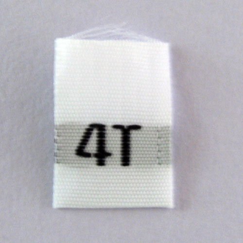Size 4T (Four Toddler) Clothing Size Labels (Package of 100)