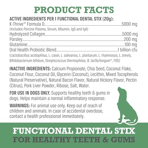 Image of WINPRO Pet Functional Dental Stix for Dogs, 16 Sticks, Plasma Powered Dental Dog Chew Sticks that Promotes Gum and Peridontal Health