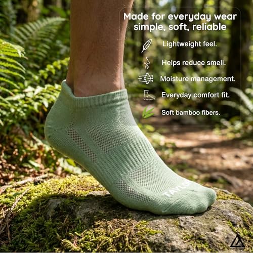 Image of Men Bamboo Ankle Socks |Ultra-Soft Breathable Summer Socks |Moisture-Wicking |Odor-Free, Lightweight Everyday Wear Socks | Size (UK 6-11)