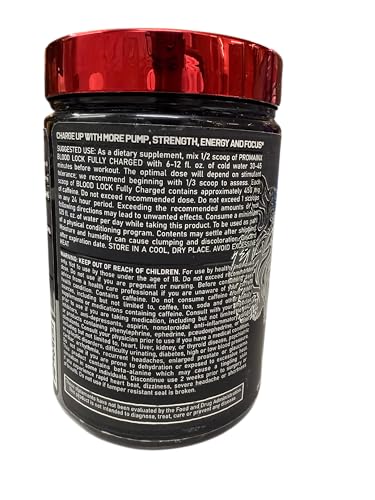 Image of Blood Lock Stim Loaded Electrifying Pre-Workout,60 Servings (315G, Blue Raspberry)