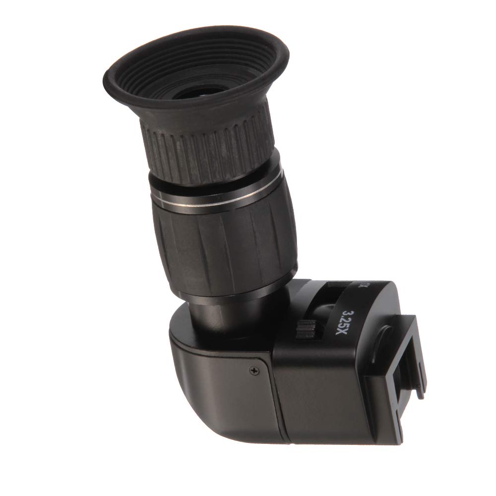 Mirino Angolare Hersmay 3.25x Per DSLR Con 5 Adattatori E Regolazione Diottrica – Per Canon, Nikon, Pentax, Olympus
