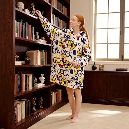 30% Off Wearable Blanket Hoodie for Adults - Soft Sherpa Fleece