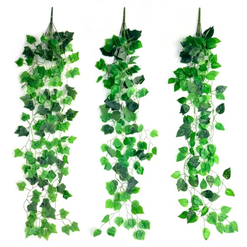 Xpieoyrm 3 Pieces Fake Indoor Plants 105cm Artificial Evergreen Plants Hanging Artificial Plant Decoration Ivy Leaves Fake Hanging Plant Decoration Suitable for Gardens, Mural Decorations Xpieoyrm 3 Pieces Fake Indoor Plants 105cm Artificial Evergreen Plants Hanging Artificial Plant Decoration Ivy Leaves Fake Hanging Plant Decoration Suitable for Gardens, Mural Decorations