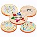 Zhicaikeji Ludo Game Set Legno 5 in 1 Dama Cinese di Legno Giochi da Tavolo Backgammon Viaggio Vacanza in Famiglia (Color : True Color, Size : 28.6x28.6cm)