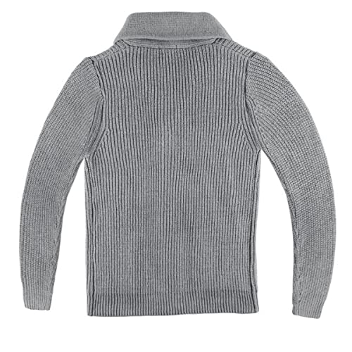 VOBOOM Men's Knitwear Button Down Shawl Collar Cardigan Sweater with Pockets2