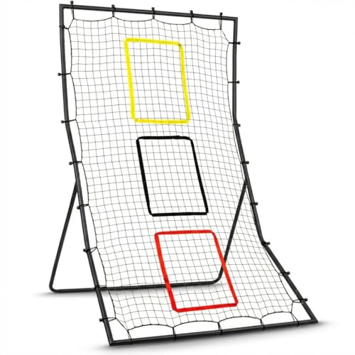 ActiveTrail Softball Baseball Back Net - 6 x 4 Feet Rebounder for Pitching and Fielding, 3 Goal Zones