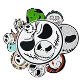 11pcs Nightmare Skull Halloween Costume Cosplay Embroidered Iron On Patches