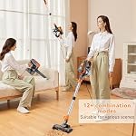 TC-JUNESUN 600W Powerful Corded Stick Vacuum Cleaner with 20000pa Suction, 2 Speed Modes, Lightweight Design for Hardwood Floors & Home Cleaning,23FT Cord Vacuum
