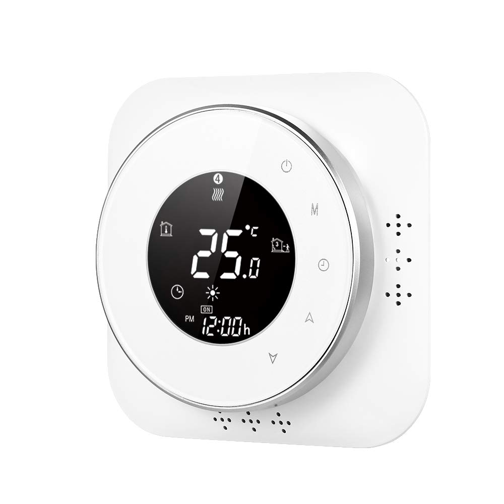 95-240 V Wi-Fi Smart Termostato programmabile 5 + 1 + 1 Sei periodi Controllo vocale APP Retroilluminazione Scaldabagno LCD Regolatore termico compatibile con Amazon