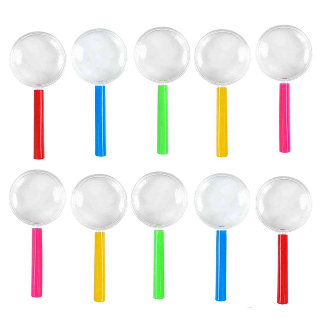 luzen 15Pcs Magnifying Gl Small Plastic Colorful Magnifying Gl Handheld Magnifier for Party Favors Educational Toys, 5 Colors