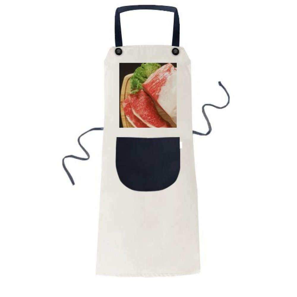 Tablier Gigot d'agneau Cuisine DIYthinker ajustable noir pour femme et homme chef 70x67cm