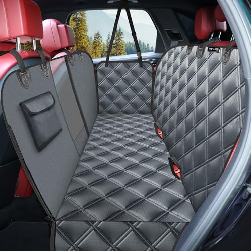 KYG Coprisedile Auto per Cani Telo Posteriore Auto per Animali Domestici Rivestimento per Sedile dell'Auto di Panno Oxford Impermeabile Antigraffiato e Antiscivolo Grigio