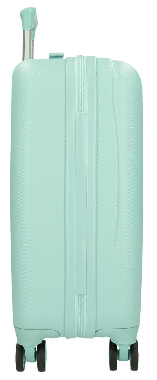 Joumma Disney Beach & Love Turkusowa niebieska walizka kabinowa 33 x 50 x 20 cm sztywne zapięcie szyfrowe z boku ABS 28L 2,2 kg 4 koła podwójny bagaż podręczny