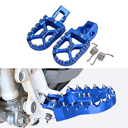 NICECNC Blue 57mm Wide Billet Foot Pegs Footrest Compatible with KTM 85SX 2018-2022 125 150SX 250-450 SX-F XCF 2016 125-500 XC XCF SX SXF EXC EXCF 2017-2022,See Fitment