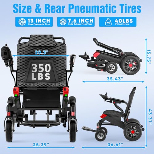 Electric Wheelchair Foldable Lightweight