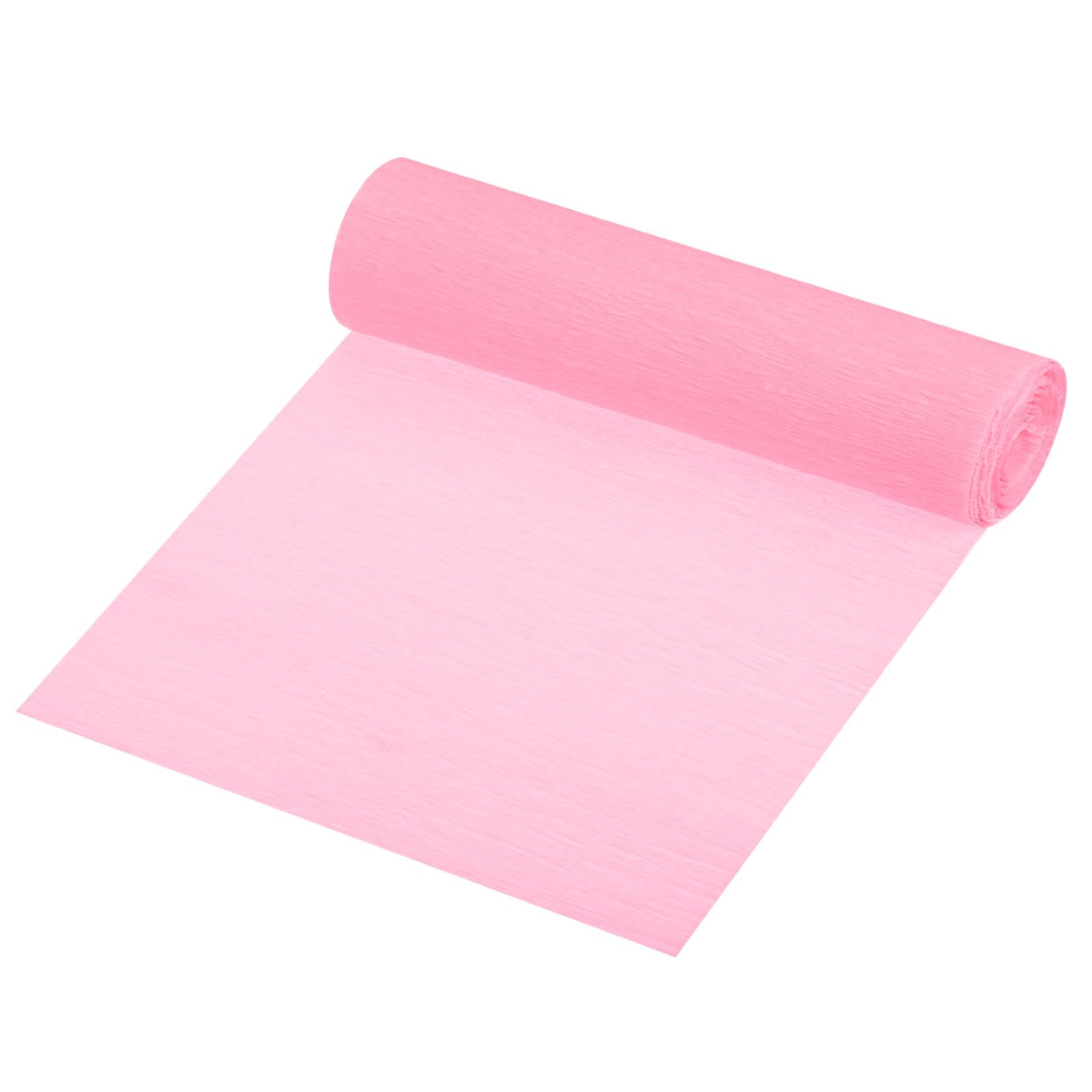 sourcing map Crepe Paper Roll Crepe Paper Decoration 8.3ft Long 5.9 Inch Wide for Wedding Ceremony Various Festivals Decoration, Bright Pink โ image 1