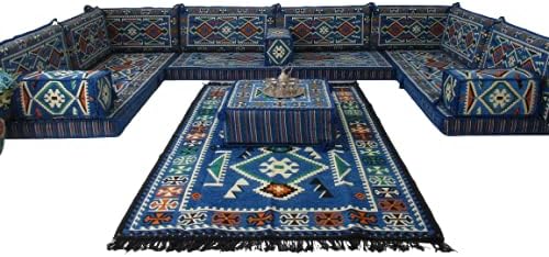 mysticalanatolia Arabic Majlis Sofa, Arabic Floor Seating, Arabic Couches, Arabic Jalsa, Balcony Floor Sofa, Arabic Living Room Furniture