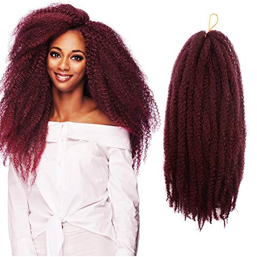 16 Inch Marley Hair 6 Packs Afro Marley Twist Braiding Hair Marley Braiding Hair for Twist Synthetic Crochet Hair Extensions (16 Inch - 6PCS, Tbug)