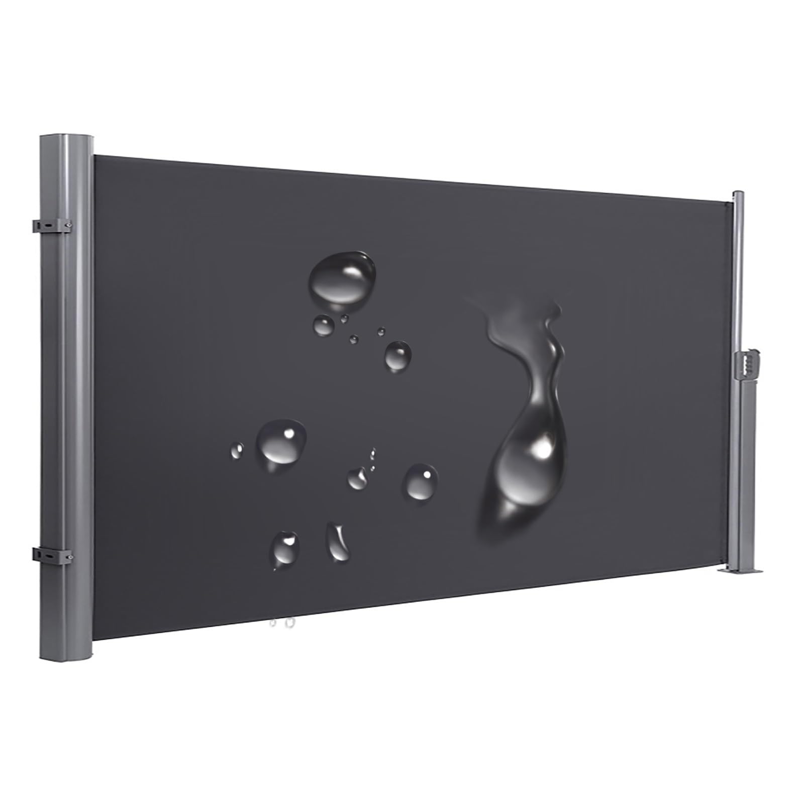 Auvent latéral rétractable 160 x 600 cm de terrasse et jardin réglable