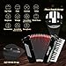 Accordion - 30 Key 60 Bass Professional Keyboard with Backpack & Strap, Ideal for Beginners, Adults, Students & Music Lovers (black)