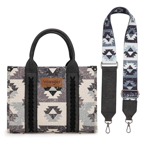 Image of Wrangler Purse Western Aztec Tote Bag Women Top Handle Handbags with Detachable Strap | Western