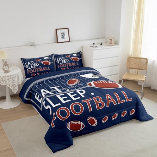 Image of Feelyou Football Comforter Set Bedding Full Size for Kids Bedroom