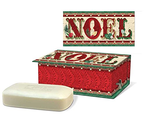 Punch Studio Scented Soap in Embellished Keepsake Rectangular Holiday Music Box - Vintage Noel