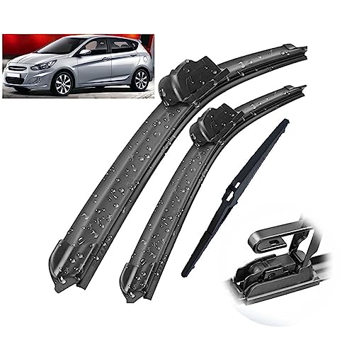 Balais d'essuie-glace avant arrière Hyundai Solaris RB Hatchback 2011 2012 2013 2014 2015 2016