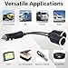 12V Double Cigarette Lighter Adapter, 1 to 2 Car Cigarette Lighters Splitter 2 Socket, 18AWG Dual Cigarettes Lighter Extension Cord with 10A Fuse, Car Charger Splitter