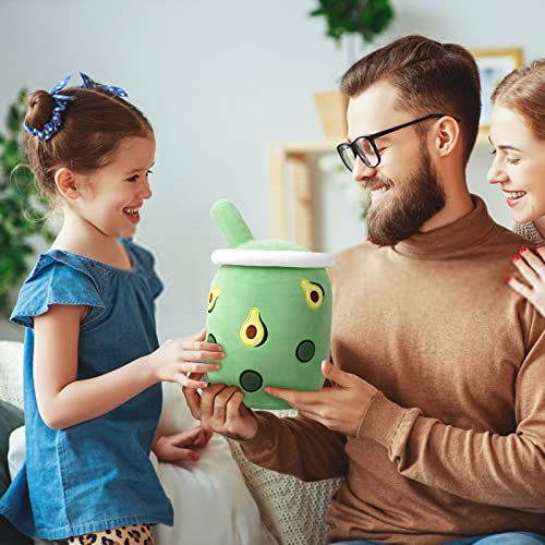 Niuniu Daddy Stuffed Boba Plushies Squishy Bubble Tea Plush Toy Pillow Cute Milk Tea Plushie Adorable Cuddle Pillow Stuffed Food Toy Great Gift For Birthday/Christmas (Avocado, Medium) #TOP1