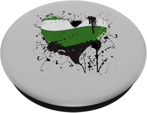 Miniatura 2 de Null Gender Paintsplash Heart  Regalo para Neutrois Pride Bandera PopSockets Agarre y soporte para teléfonos y tabletas