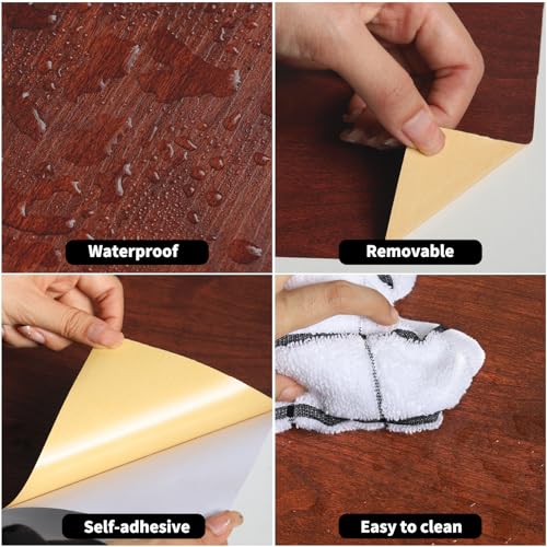Image of GSCIT Club Wood Tape, 2.4 inch X 15ft Self Adhesive Cherry Wood Grain Repair Tape Cherry Repair Patch for Tables, Chairs, Baseboards, Doors, Windows