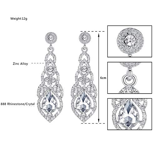 Mecresh Bridal Wedding Crystal Chandelier Dangle Earrings For Women Valentine’s Day Gifts #TOP2