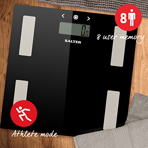 Salter Black Glass Analyser Bathroom Scale - Image 6