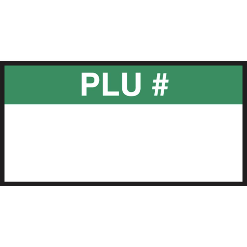 Monarch White Labels with Reversed Green Print PLU# for 1110 1-Line Pricing Gun - 19mmL x 10mmH, 16 Sleeves