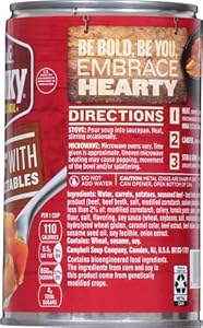 Campbells Chunky Soup, Beef Soup with Country Vegetables, 18.8 Oz Can