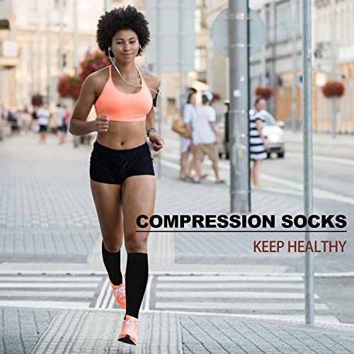 Iseasoo 3 Pairs Copper Compression Socks For Women & Men Circulation 20-30 Mmhg - Best For Medical,Running,Athletic,Nursing（L/Xl #TOP2